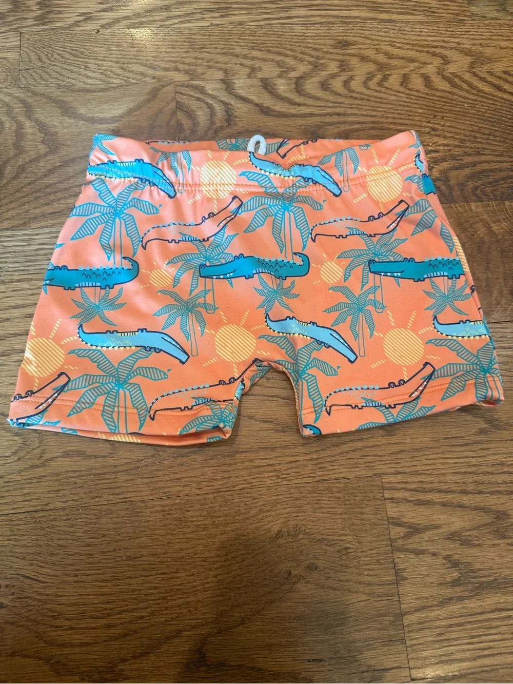 NWT. Tip Top. Boys 3 Piece Swim Set. Navy with Crocodiles. Size 6